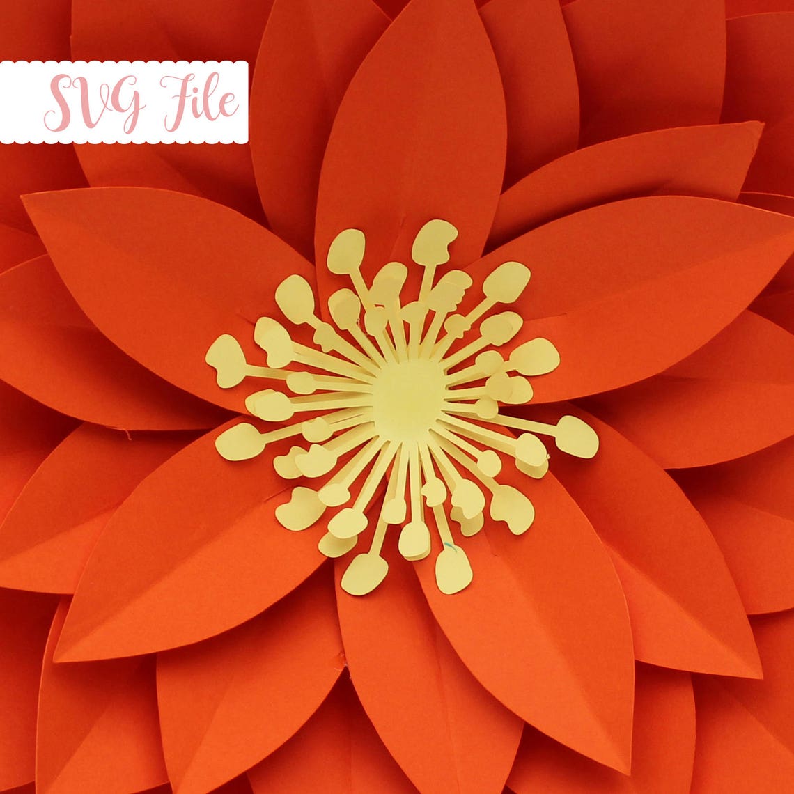 Butterfly Paper Flower Center Template, DIY SVG File - image 7