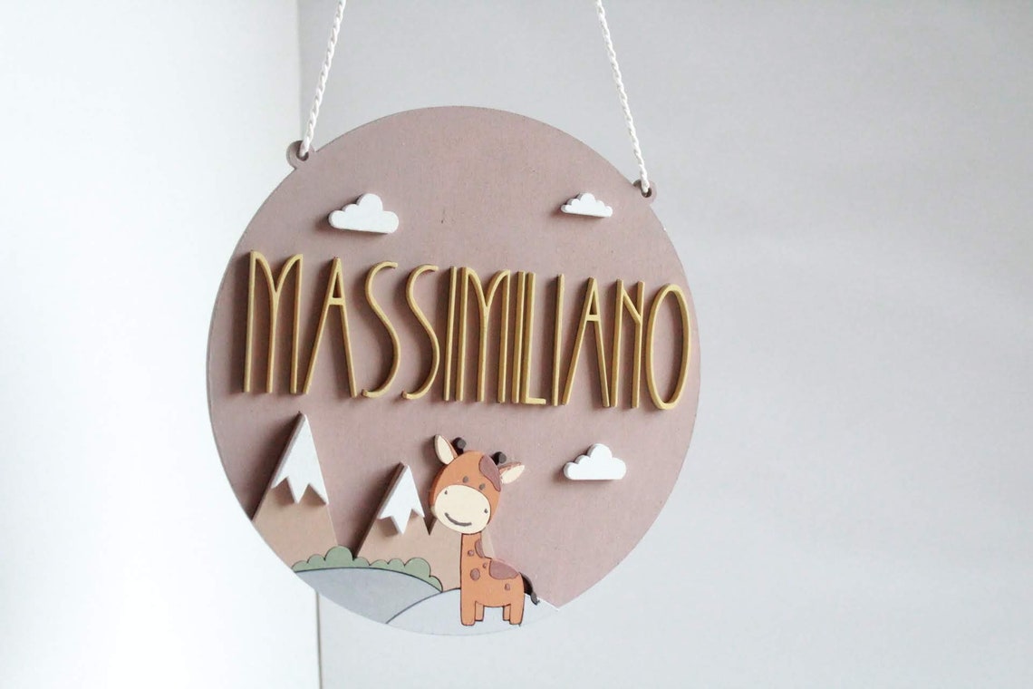 Custom Forest Wooden Name Sign, 3D Nursery Decor, Maternity Photo Prop - image 4