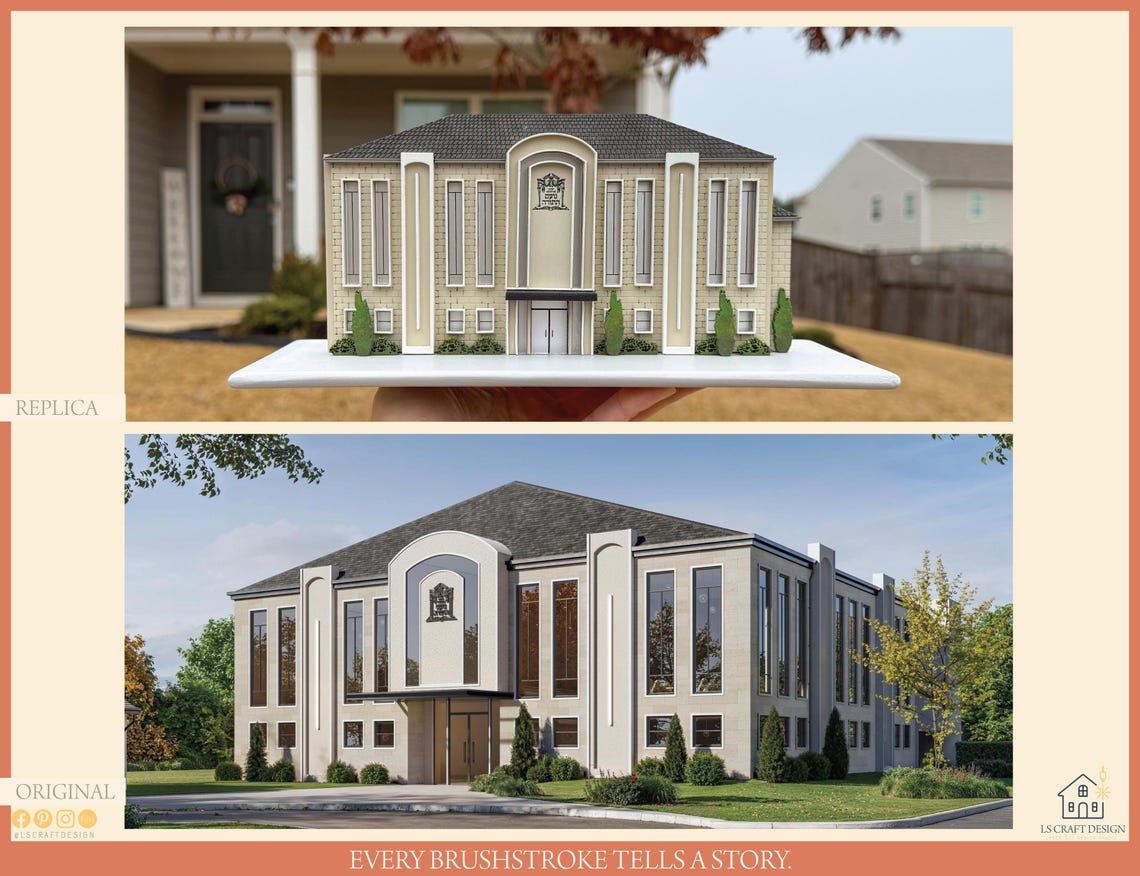 Custom Wood House Miniature, Personalized Home Portrait, Real Estate Gift - image 4
