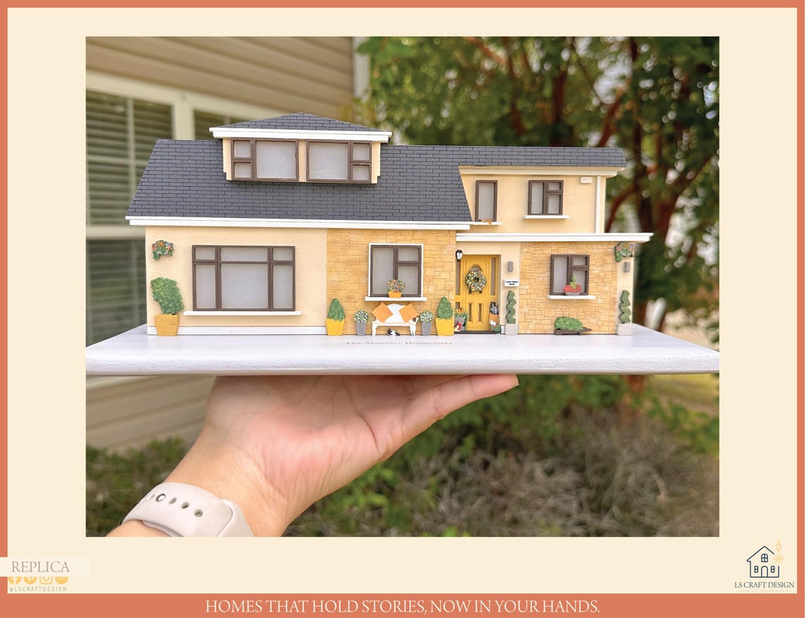 Custom Wooden House Miniature, House Replica, Family Keepsake - image 5