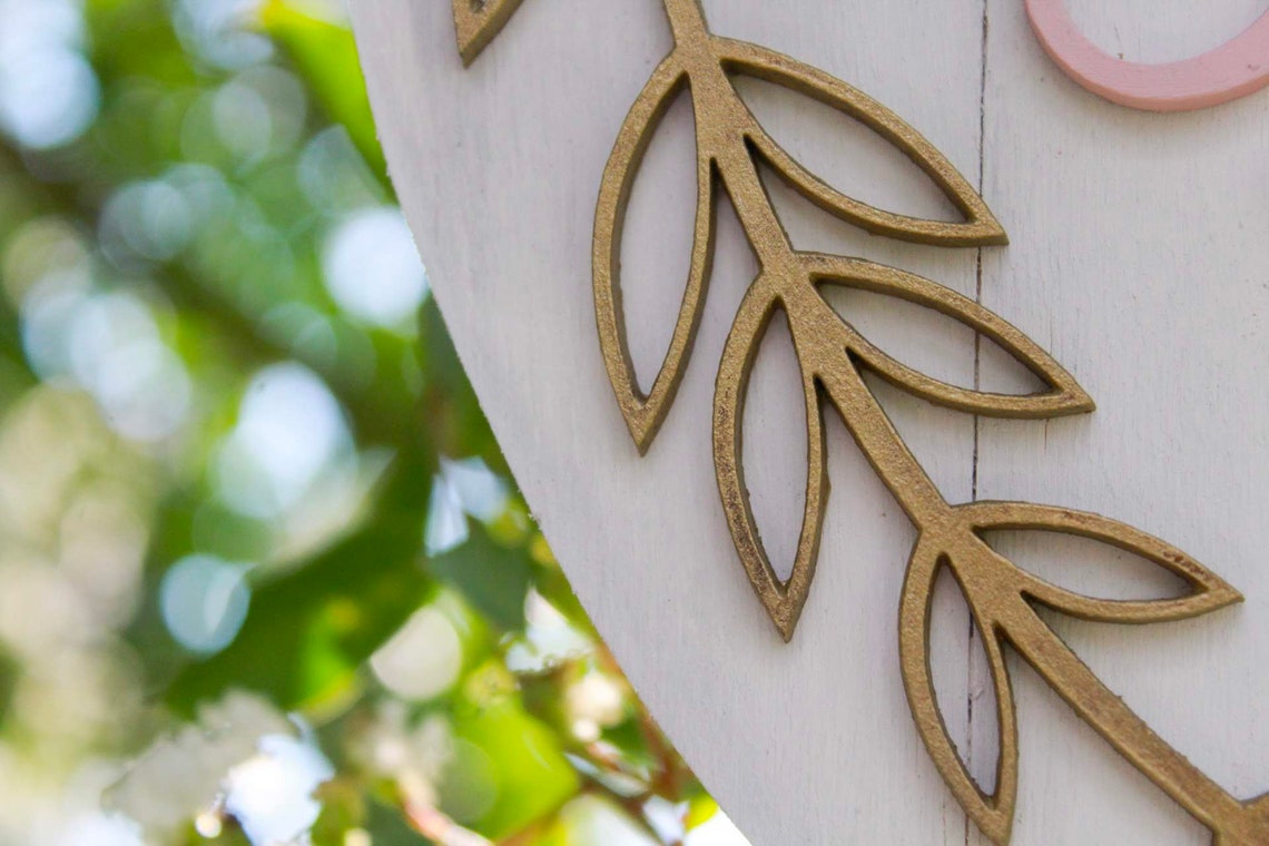 Flower Custom Wooden Name Sign, Laser Cut Nursery Decor, Photo Prop - image 7