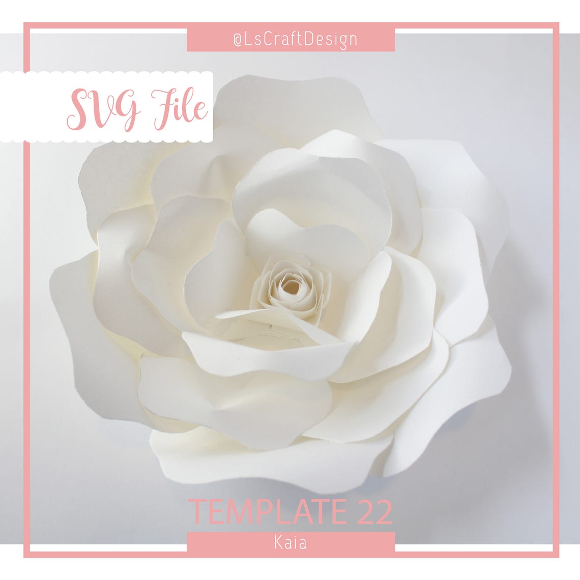 Giant Paper Flower SVG Template, Kaia #22 (Digital Download) - image 3