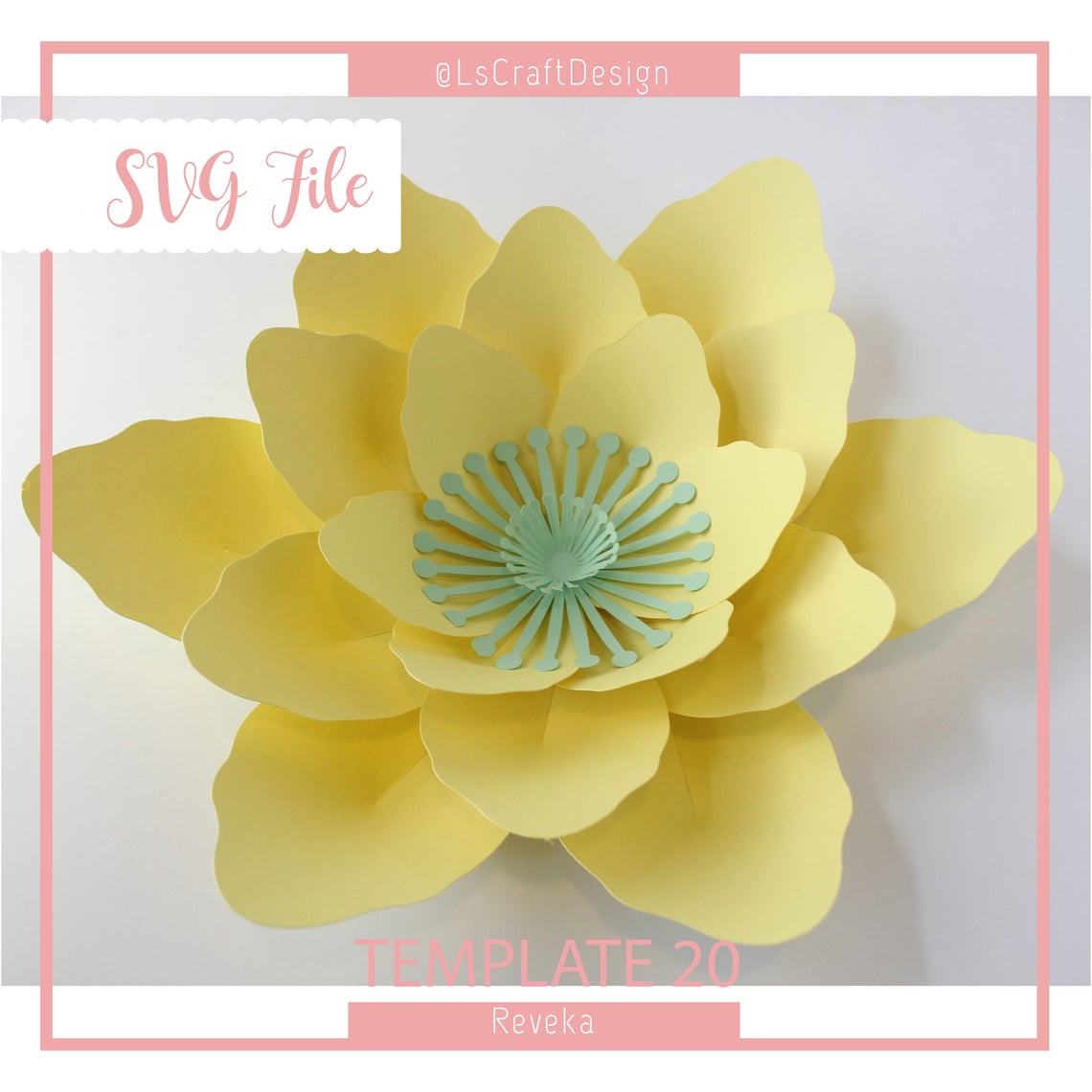 Giant Paper Flower SVG Template, Reveka #20 (Digital Download) - image 3