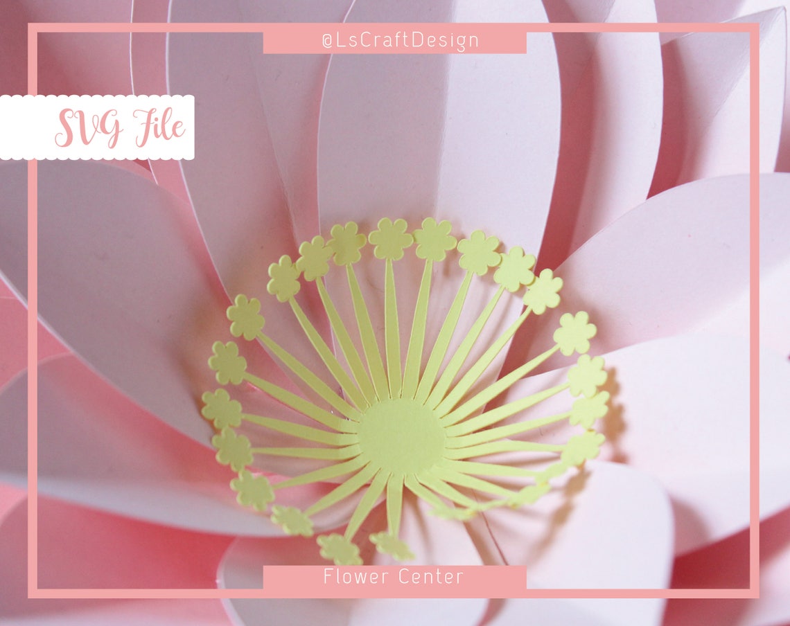 Paper Flower Center SVG Template, DIY Shell Flower (Digital Download) - image 7