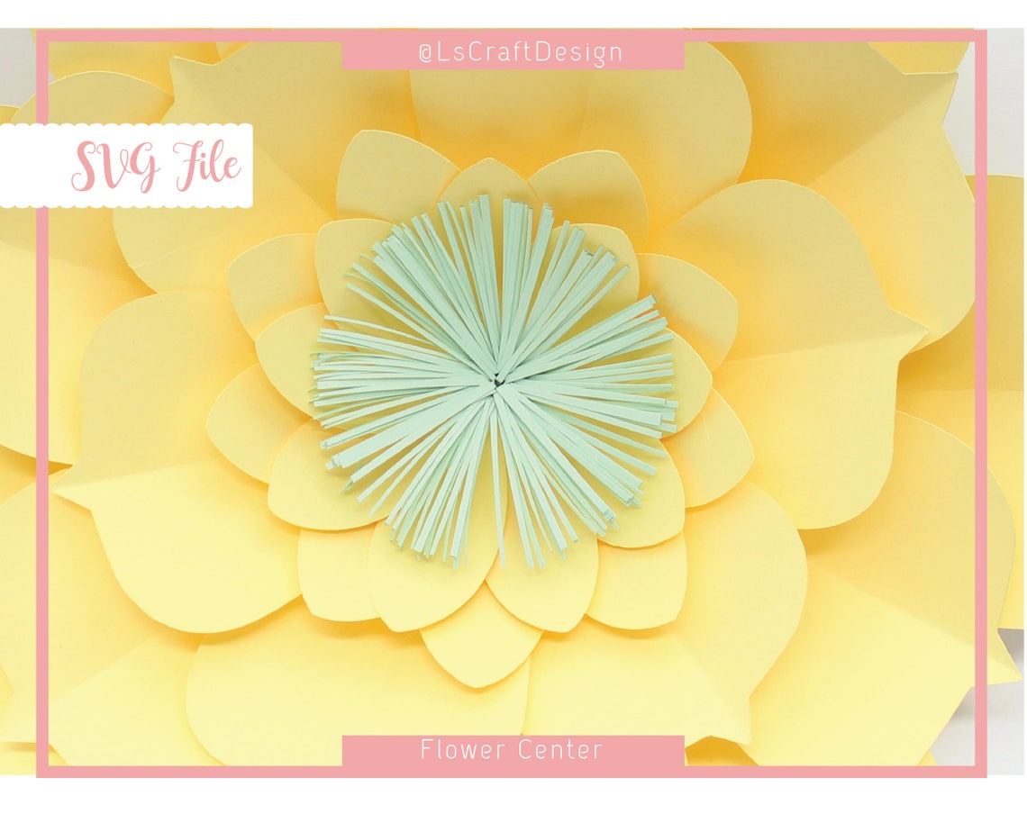 Paper Flower Center Template, DIY Hedgehog Style (SVG Digital Download) - image 3