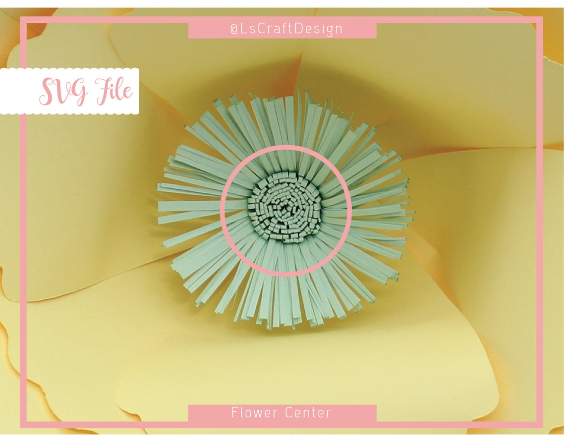 Paper Flower Center Template, DIY Hedgehog Style (SVG Digital Download) - image 5