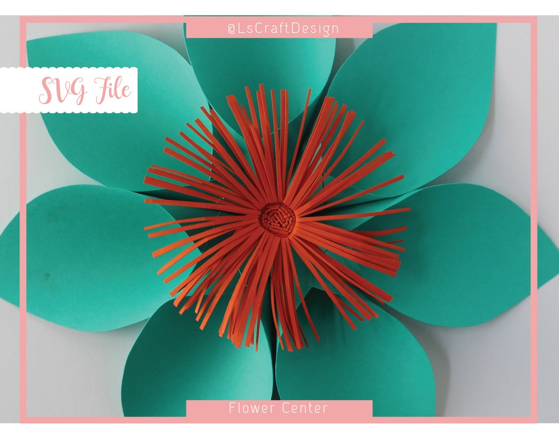 Paper Flower Center Template, DIY Hedgehog Style (SVG Digital Download) - image 6