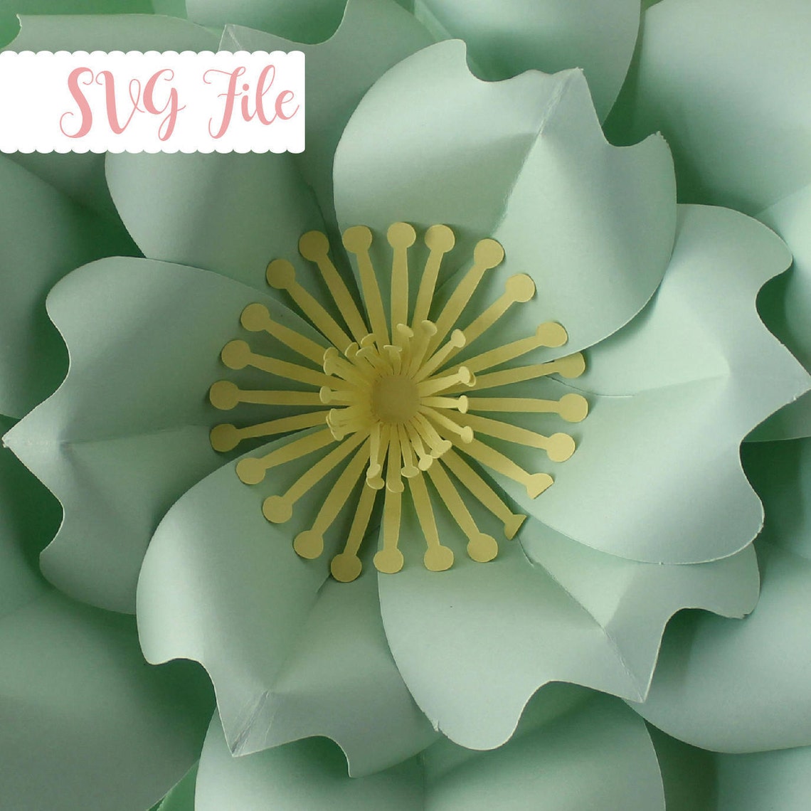 Paper Flower Center Template, DIY SVG File (Cricut, Silhouette) - image 6
