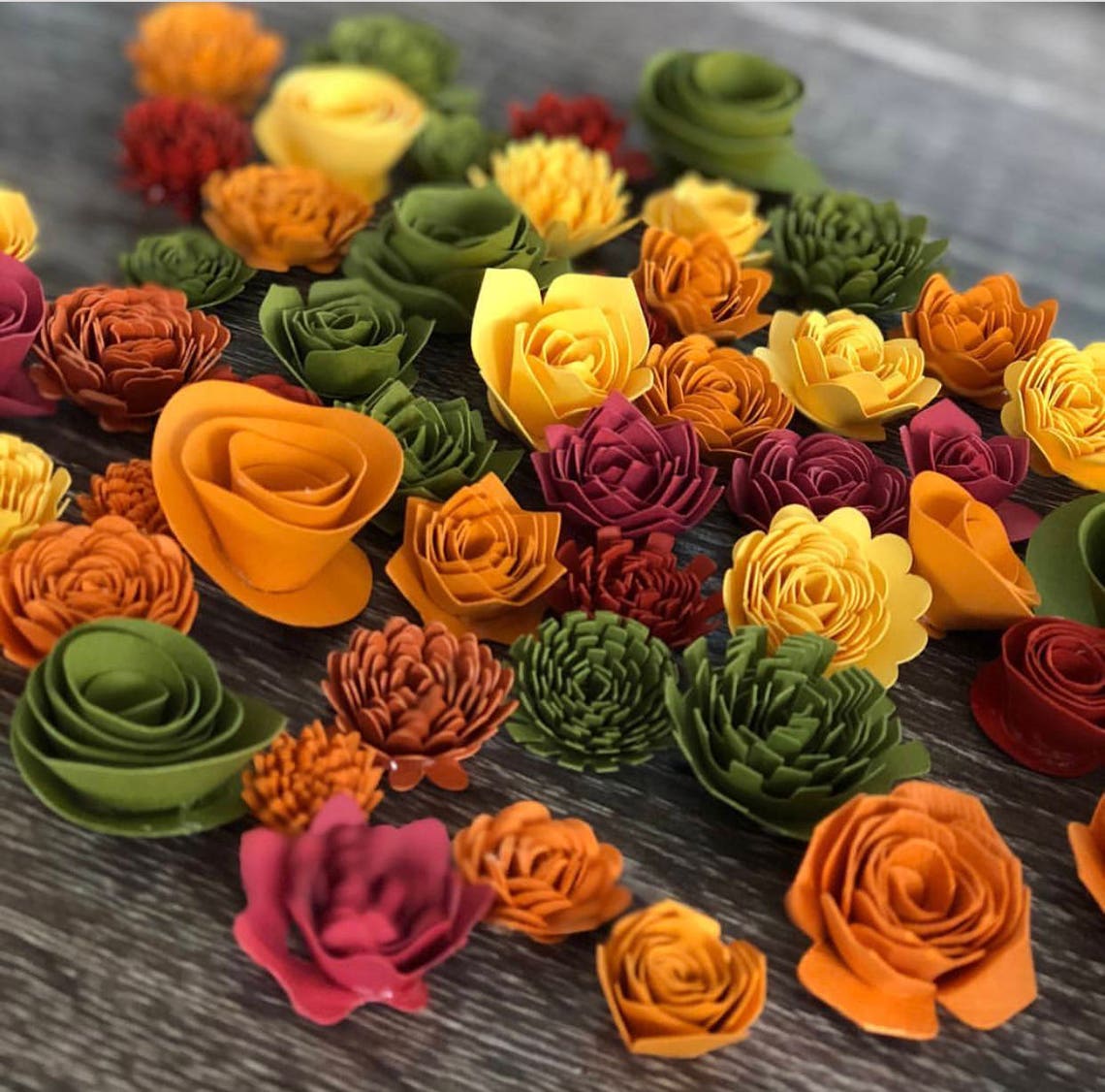 Rolled Paper Flowers SVG Cut Files, DIY Craft Bundle (Digital Download) - image 3
