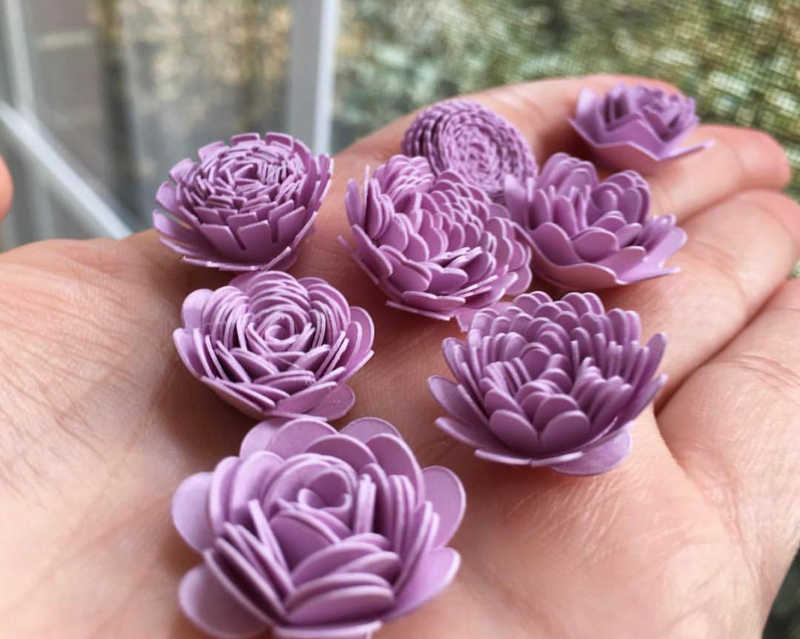 Rolled Paper Flowers SVG Cut Files, DIY Craft Bundle (Digital Download) - image 4