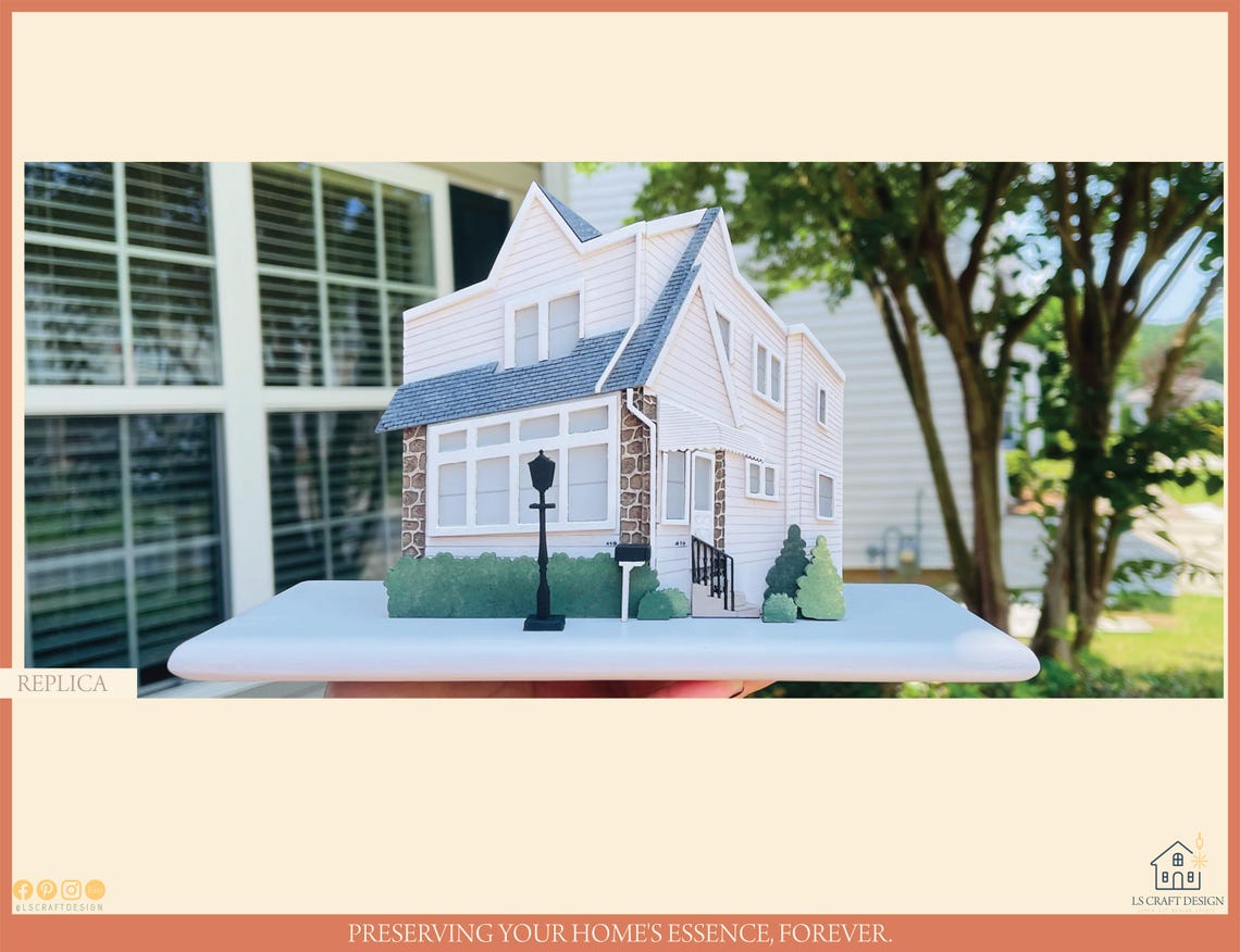 Unique Gifts For Realtors, House Replica, First Home Gift, Portrait House, 3d Model Custom House Portrait, Miniature House, Christmas gifts - image 7