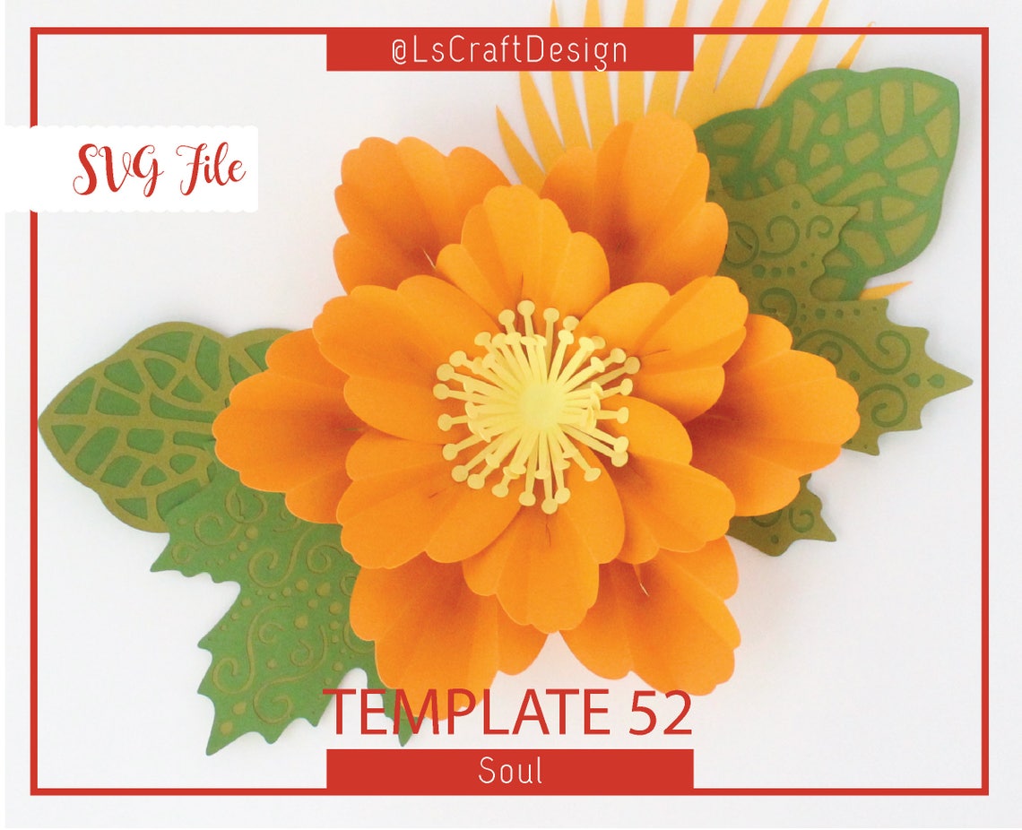 Giant Paper Flower SVG Template, Kate Spade Style (Digital Download)