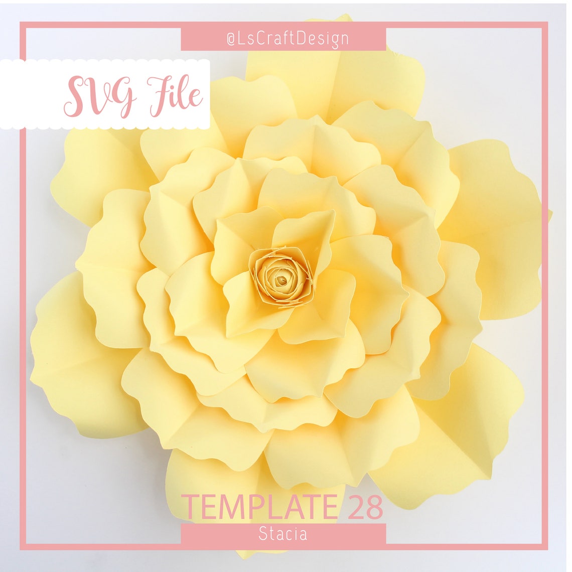 Giant Paper Flower SVG Template, Stacia #28 (Digital Download)