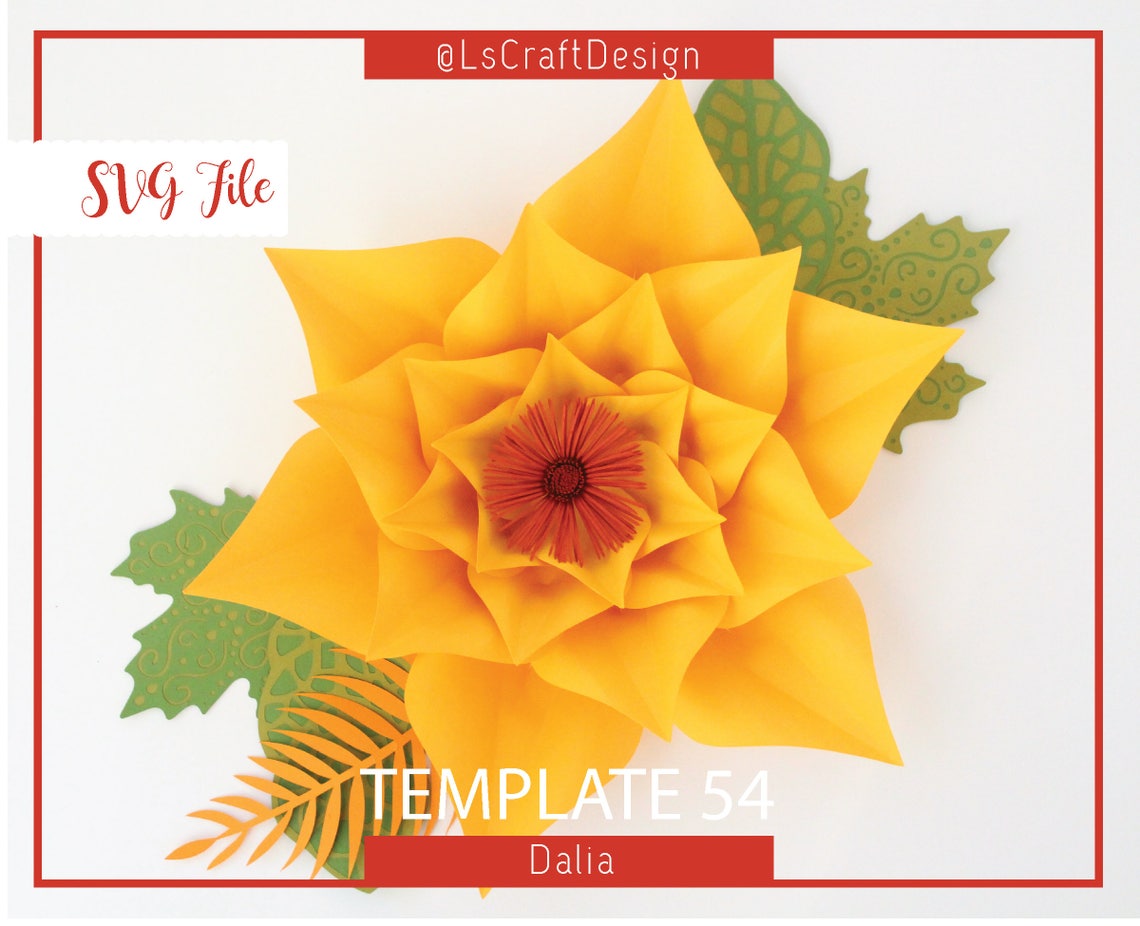 Large Paper Flower Template, DIY Backdrop SVG (Digital Download)
