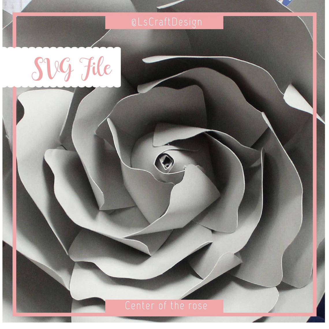 Paper Flower Center Template, Rose SVG, Cricut Silhouette (Digital Download)