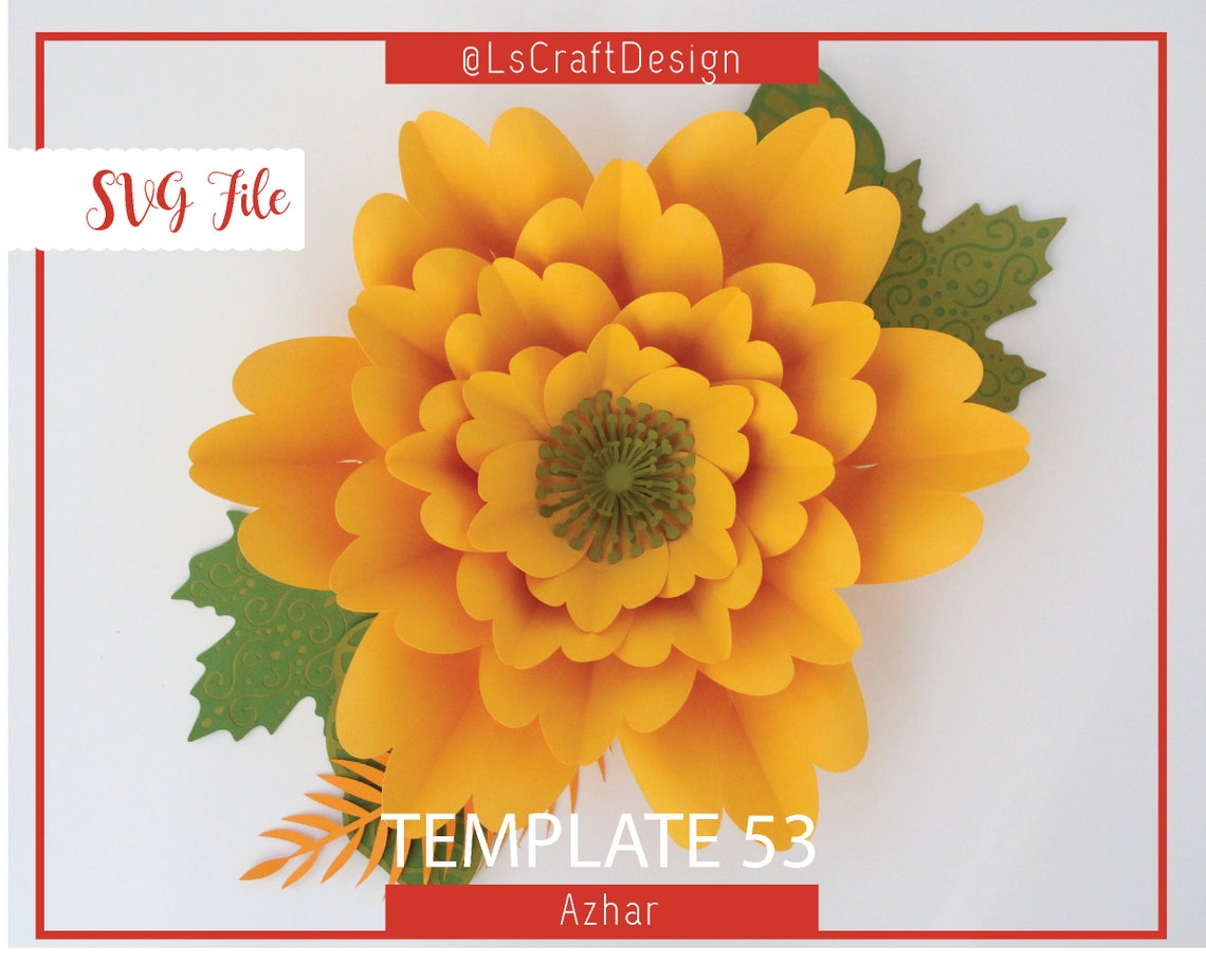 SVG Giant Paper Flower Template, DIY Nursery Decor (Digital Download)